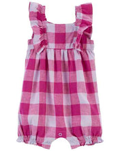 Afbeelding in Gallery-weergave laden, Carter&#39;s Baby Girl Pink Plaid Romper
