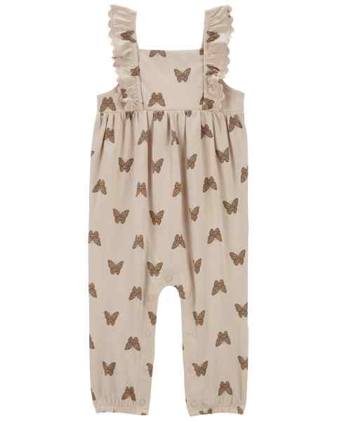 Carter's Baby Girl Brown Butterflies Jumpsuit