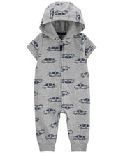 Cargar imagen en el visor de la galería, Carter&#39;s Baby Boy Grey Cars Jumpsuit
