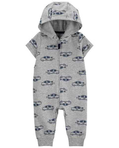 Carter's Baby Boy Grey Cars Jumpsuit