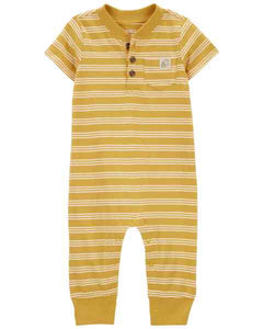 Carter's Baby Boy Yellow Striped Jumpsuit