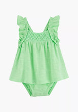 Load image into Gallery viewer, Carter&#39;s Baby Girl Green Sunsuit
