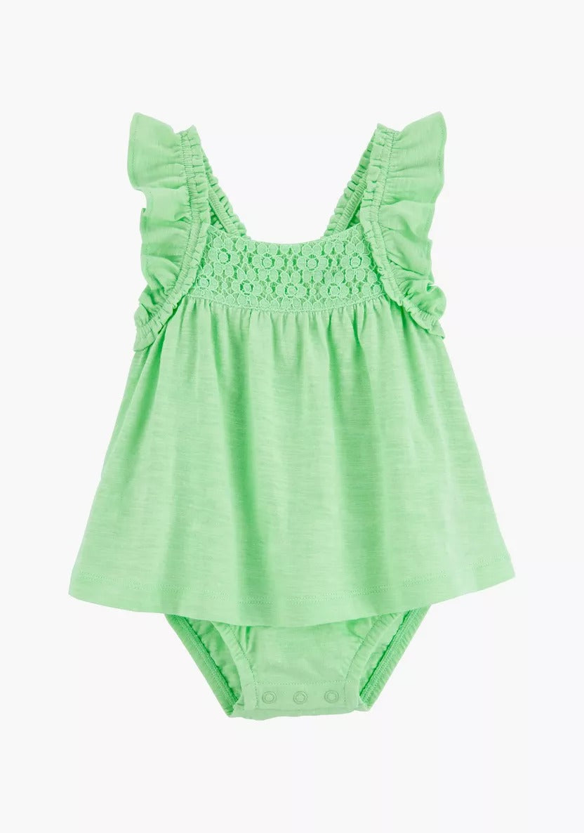 Carter's Baby Girl Green Sunsuit