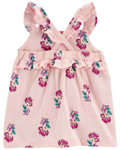 Carter's Baby Girl Pink Floral Dress Set