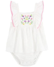 Load image into Gallery viewer, Carter&#39;s Baby Girl White Flower Sunsuit
