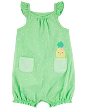 Load image into Gallery viewer, Carter&#39;s Baby Girl Green Pineapple Tank Romper
