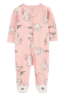 Carter's Baby Girl Pink Koala Zip-Up Footie Coverall Sleepwear