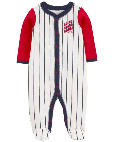 Carter's Baby Baseball Zip-Up Coverall Sleep & Play