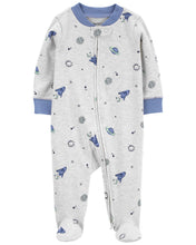 Afbeelding in Gallery-weergave laden, Carter&#39;s Baby Boy Space 2-Way Zip Coverall Sleep &amp; Play
