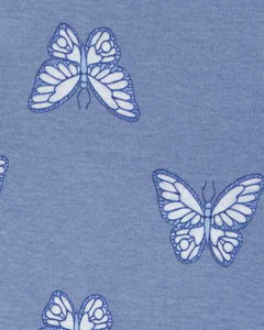 Carter's 5pc Baby Girl Blue Butterfly Print Bodysuit Set