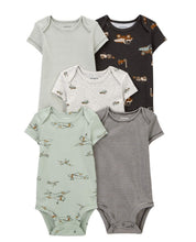 Load image into Gallery viewer, Carter&#39;s 5pc Baby Boy Airplane Bodysuit Set
