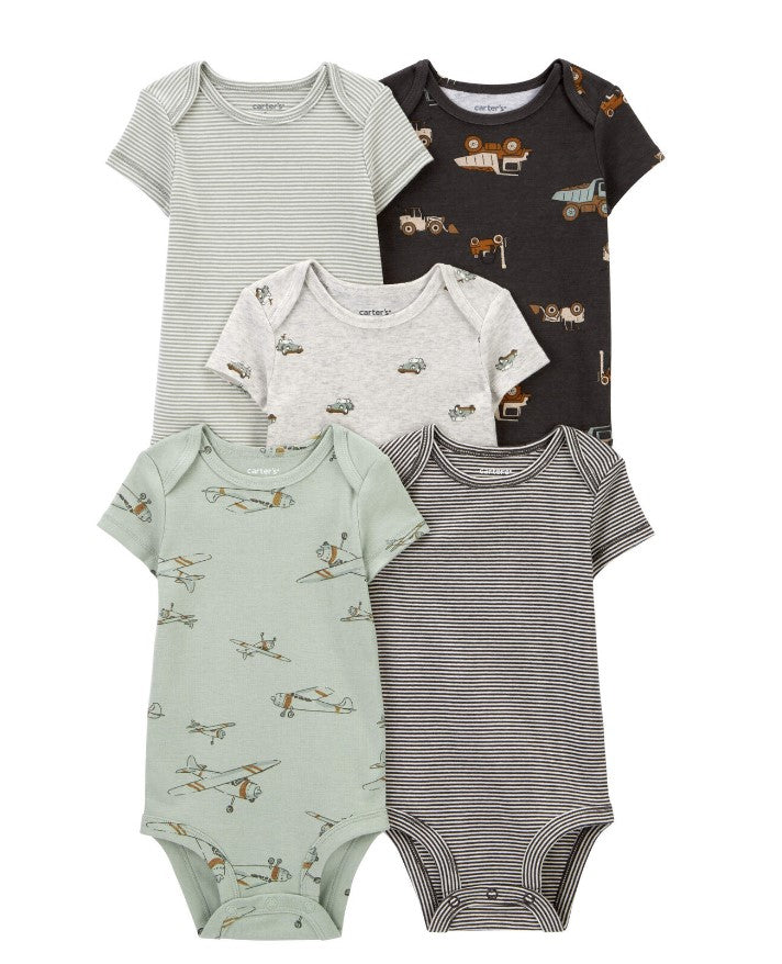 Carter's 5pc Baby Boy Airplane Bodysuit Set