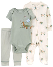 Afbeelding in Gallery-weergave laden, Carter&#39;s 3pc Baby Boy Green Turtle Sleep &amp; Play Set
