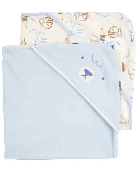 Carter's 2pc Baby Blue Doggy Hooded Towels