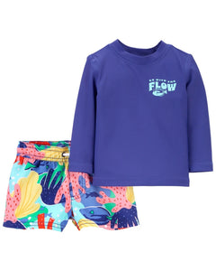 Carter's 2pc Baby Boy Go with The Flow Swim Set