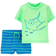 Load image into Gallery viewer, Carter&#39;s 2pc Baby Boy Ray of Sunshine Swim Set
