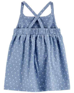 Carter's Baby Girl Blue Bee Dress Set