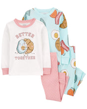 Afbeelding in Gallery-weergave laden, Carter&#39;s 4pc Baby Girl Better Together Snug Fit Cotton Pajama Set
