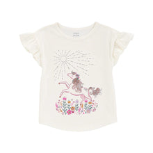 Cargar imagen en el visor de la galería, Carter&#39;s Baby Girl Ivory Horse Flower Print Top
