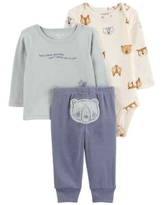 Carter's 3pc Baby Boy Forest Animals Set