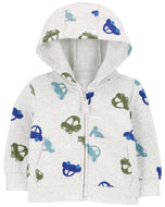 Carter's Baby Boy Car Print Zip-Up Fleece Hoodie