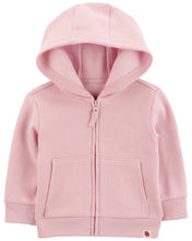 Cargar imagen en el visor de la galería, Carter&#39;s Baby Girl Pink Zip-Up Fleece Hoodie
