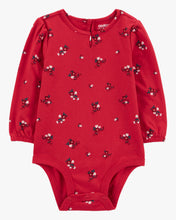 Cargar imagen en el visor de la galería, OshKosh Baby Girl Red Floral Bodysuit
