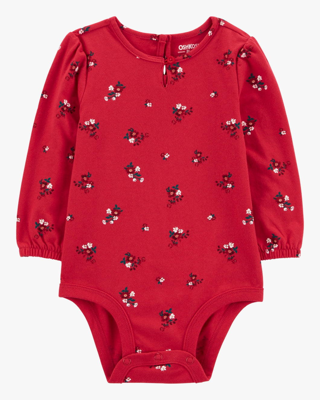 OshKosh Baby Girl Red Floral Bodysuit