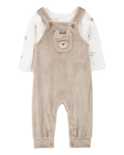 Afbeelding in Gallery-weergave laden, Carter&#39;s 2pc Baby Boy Bear Long-Sleeve Tee &amp; Coverall Set
