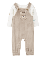 Carter's 2pc Baby Boy Bear Long-Sleeve Tee & Coverall Set