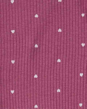 Cargar imagen en el visor de la galería, Carter&#39;s 3pc Baby Girl Burgundy Heart Print Set
