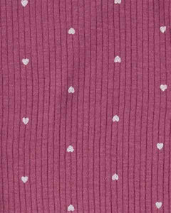 Carter's 3pc Baby Girl Burgundy Heart Print Set