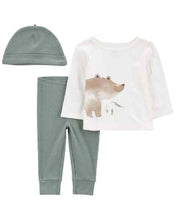 Cargar imagen en el visor de la galería, Carter&#39;s 3pc Baby Boy Bear Little Outfit Set
