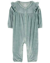 Cargar imagen en el visor de la galería, Carter&#39;s Baby Girl Flutter Snap-Up Fuzzy Coverall Jumpsuit
