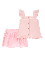 Carter's 2pc Baby Girl Pink Top & Skort Set