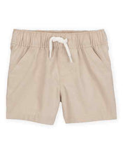 Cargar imagen en el visor de la galería, Carter&#39;s 3pc Baby Boy Chambray Shirt, White Tee and Khaki Shorts Set
