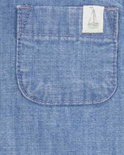 Cargar imagen en el visor de la galería, Carter&#39;s 3pc Baby Boy Chambray Shirt, White Tee and Khaki Shorts Set
