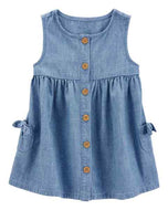 Carter's Baby Girl Brown Denim Dress Set