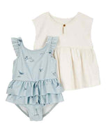 Carter's 2pc Baby Girl Swimsuit & Cover-Up Set