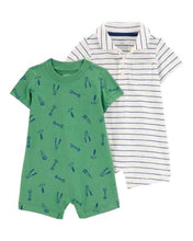 Cargar imagen en el visor de la galería, Carter&#39;s 2pc Baby Boy Tools Print Romper Set
