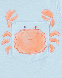 Carter's 2pc Baby Boy Blue Crab Tee & Orange Shorts Set
