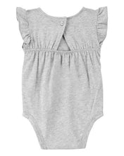Afbeelding in Gallery-weergave laden, Carter&#39;s 2pc Baby Girl Grey Bodysuit &amp; Green Floral Diaper Cover Set
