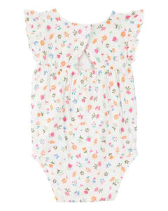 Carter's 2pc Baby Girl Pink Floral Bodysuit & Diaper Cover Set