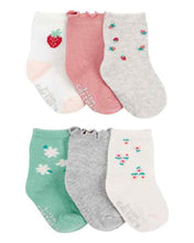 Load image into Gallery viewer, Carter&#39;s 6pk Baby Girl Socks
