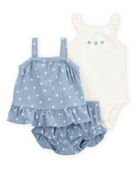 Carter's 3pc Baby Girl Blue Clam Shells Print Set