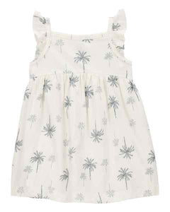 Carter's 2pc Baby Girl Romper & Palm Tree Dress Set
