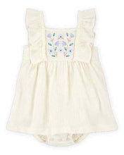 Afbeelding in Gallery-weergave laden, Carter&#39;s Baby Girl White Flower Sunsuit
