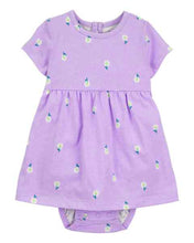 Load image into Gallery viewer, Carter&#39;s Baby Girl Purple Floral Sunsuit
