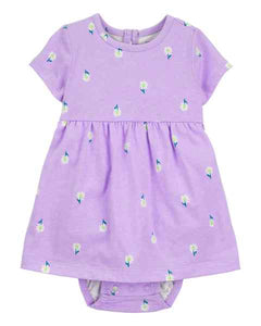 Carter's Baby Girl Purple Floral Sunsuit
