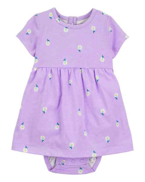 Carter's Baby Girl Purple Floral Sunsuit